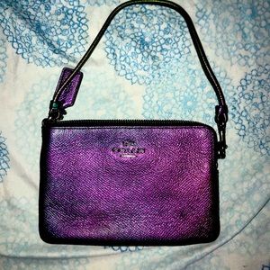 Coach iridescent wristlet